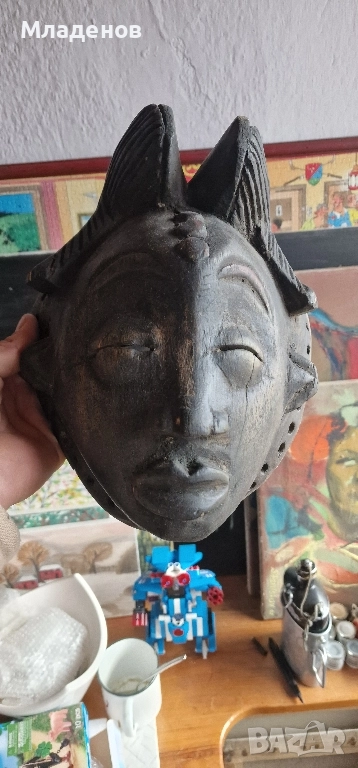 Африканска дървена маска ., снимка 1