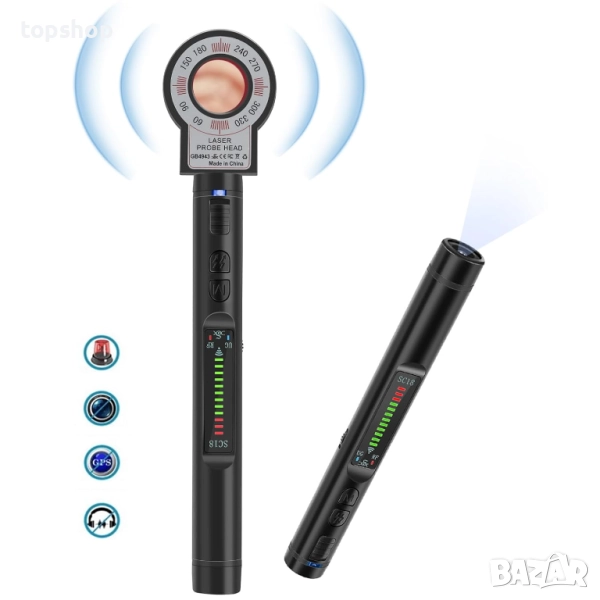 Нов детектор за скрити камери Nisanmoon Анти-шпионски Детектор, GPS локатор тракер, против подслу..., снимка 1