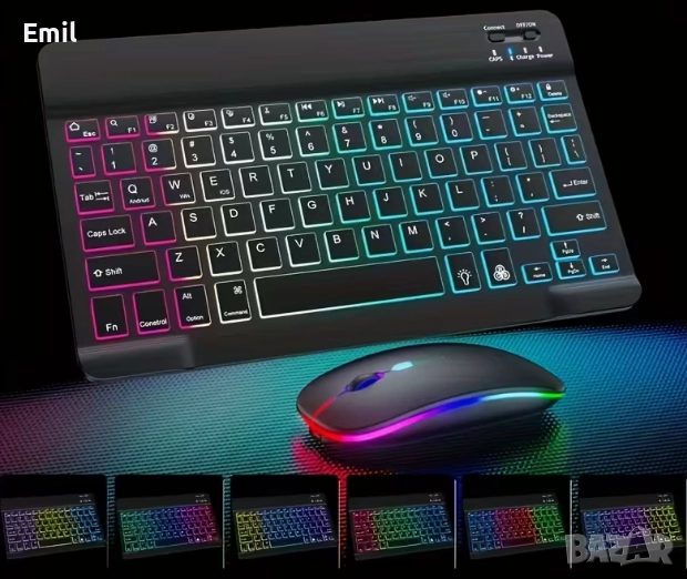 Комплект Wi-Fi безжична клавиатура и мишка, снимка 1