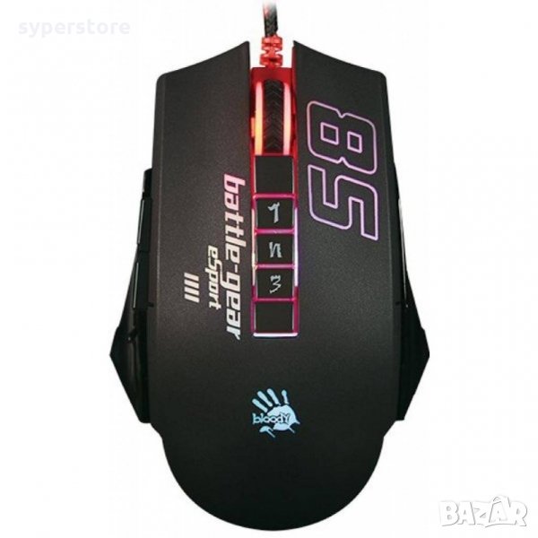 Мишка Геймърска Оптична USB BLOODY P85 Sport Light Strike 5000cpi 8btns 5K PMW3325 RGB Gaming Mouse, снимка 1