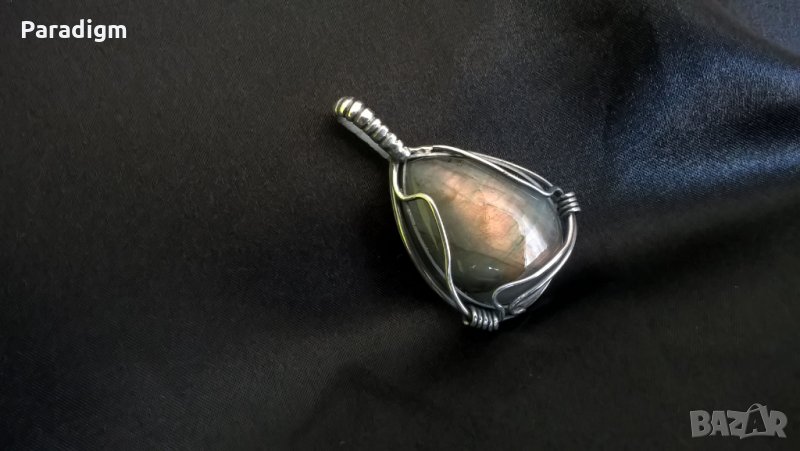 Сребърен медальон с лабрадорит, снимка 1