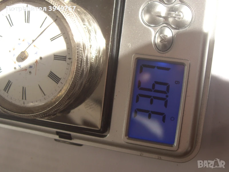 Стар сребърен джобен часовник., снимка 1