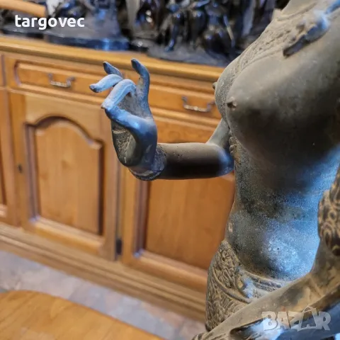 Буда женското начало статуетка бронз фигура скулптура Пластика, снимка 8 - Антикварни и старинни предмети - 49720196