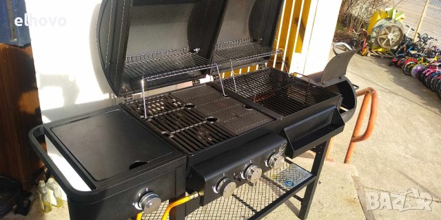 Барбекю комбинирано-газ и въглища, снимка 5 - Барбекюта - 44179781