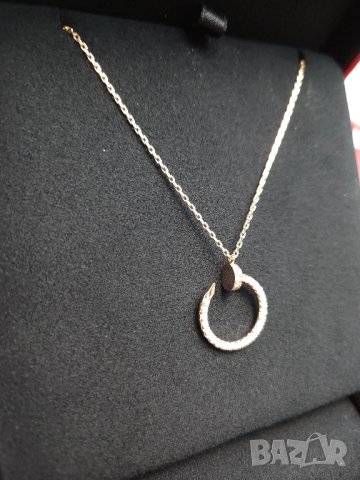 Колие  ОРИГИНАЛ Cartier just in clou  36 диаманта, снимка 7 - Колиета, медальони, синджири - 40739774