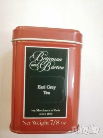Стара тенекиена кутия от чай The Earl Grey. , снимка 2 - Колекции - 30257385