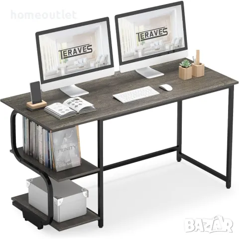 ПРОМОЦИЯ Компютърно бюро 140см, с двустепенен отворен рафт TERAVES 39109 (SPRIMI-BOAK-140)