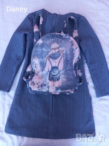 Комплект рокля с раничка 116 см, снимка 5 - Детски рокли и поли - 42700809