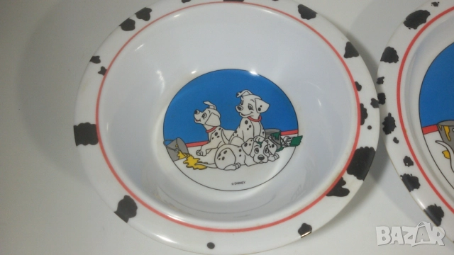 Чиния и купичка 101 Далматинци Дисни Cole & Mason меламин, снимка 2 - Колекции - 51689196