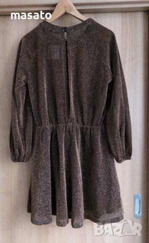 SHEIN - златиста рокля, снимка 2 - Рокли - 40535800