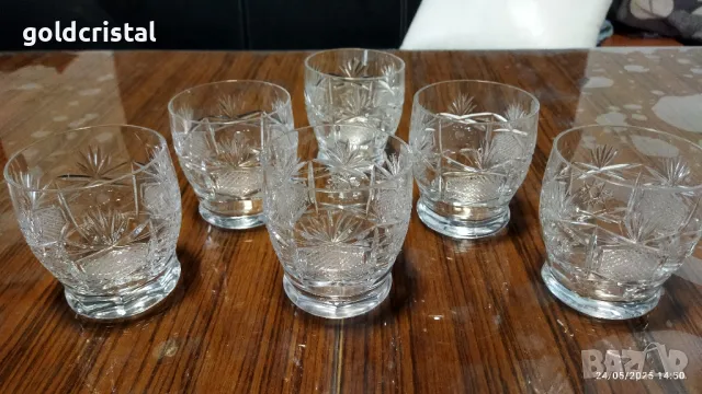 кристални чаши серия Поморие , снимка 3 - Антикварни и старинни предмети - 50437146