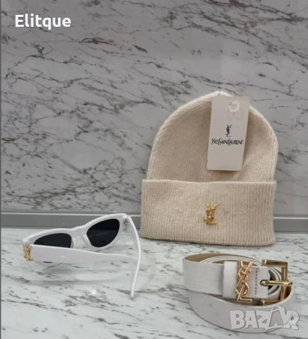 Дамски комплект шапка, очила и колан ysl saint laurent, снимка 2 - Други - 52820409