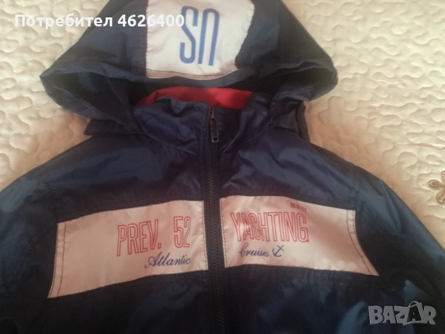 Продавам тъмно синьо детско марково яке за пролета и есента, снимка 2 - Якета - 52107157