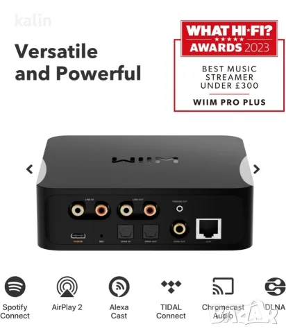 wiim pro plus wi fi музикален стриймър, снимка 3 - Аудиосистеми - 56203569
