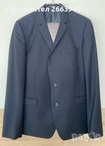 Mъжки вълнен костюм за сватба/абитуриент - размер 52R
