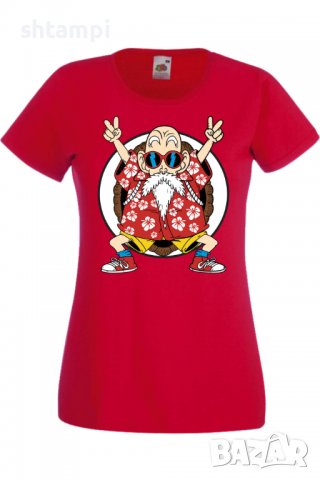 Дамска тениска Dragon Ball Z Master Roshi 02,Анимация,игра,Празник,Повод., снимка 3 - Тениски - 37945797