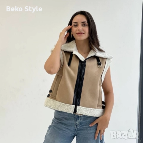 Дамски елек с каракул, снимка 5 - Елеци - 52218278