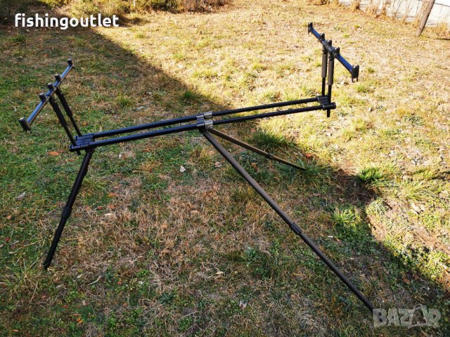 Шаранска стойка за до 5 въдици с телескопични крака с дължина до 133см, снимка 5 - Такъми - 39359856