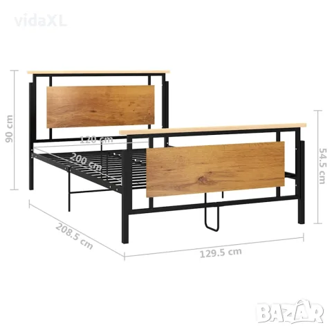 vidaXL Рамка за легло, метал, 120x200 cм, снимка 6 - Спални и легла - 56146777