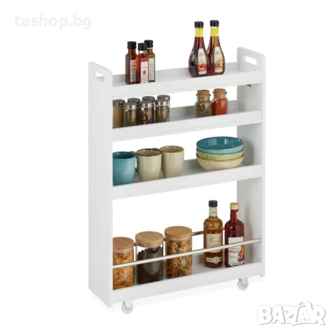 Количка за съхранение на принадлежности за баня или друго Relaxdays