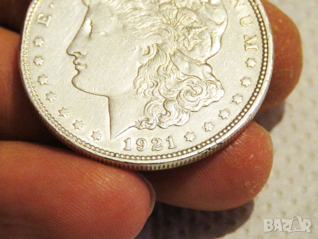 Рядък сребърен долар, морган долар, MORGAN DOLLAR, ONE  DOLLAR - 1921 г. - за колекционери, снимка 3 - Нумизматика и бонистика - 31553196