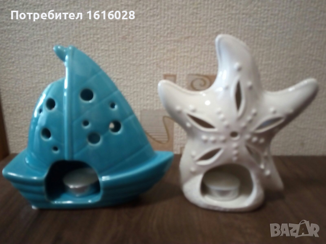 Нови морски порцеланови свешници Лодка и Звезда., снимка 9 - Декорация за дома - 36540962