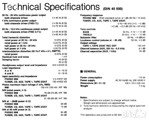 Усилвател Technics SU-VZ320 , снимка 4 - Ресийвъри, усилватели, смесителни пултове - 53192961