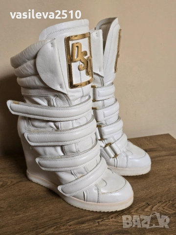 Dsquared2 оригинални дамски кецове на платформа , снимка 10 - Маратонки - 52548265