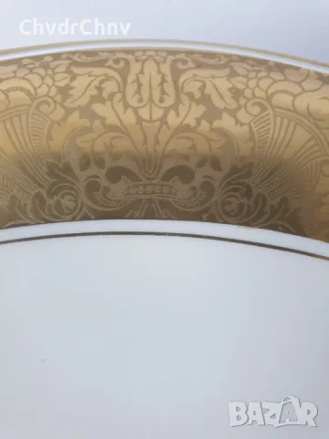 Rosenthal Bahnhof Selb 34см/стара Розентал Чипъндейл немска порцеланова чиния-купа, снимка 5 - Антикварни и старинни предмети - 50338669