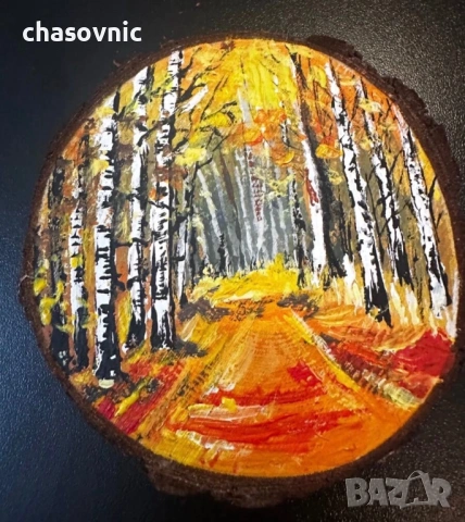 Картина ръчно рисувана върху дърво с магнит нова, снимка 10 - Картини - 54156914