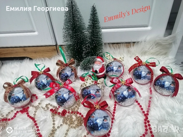 Коледни топки със снимки ♥️, снимка 15 - Коледни подаръци - 52621899