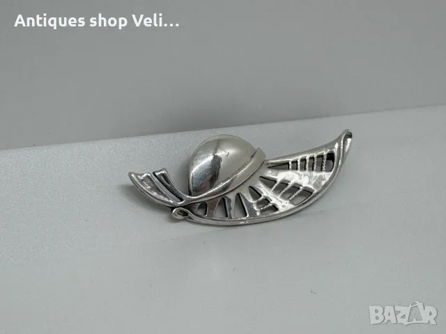 Сребърна брошка №5974 , снимка 2 - Колиета, медальони, синджири - 47434633