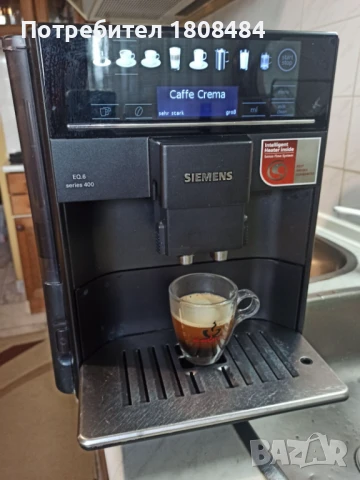 Кафе автомат SIMENS EQ6 series 400 работи добре и прави хубаво кафе с каймак  , снимка 4 - Кафемашини - 51417235