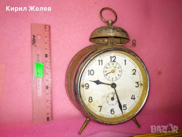 СТАРИНЕН НЕМСКИ КОЛЕКЦИОНЕРСКИ МЕХАНИЧЕН РЕТРО БУДИЛНИК от ЦАРСКО ВРЕМЕ 43625, снимка 9 - Антикварни и старинни предмети - 44466187