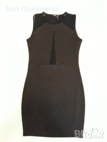 Мини черна рокля къса , елегантна, секси, без ръкав, с прозрачен елемент отпред и на раменете, ефект, снимка 2 - Рокли - 37435253
