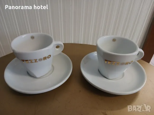 италианска дизайнерска чаша с чинийка за кафе TEZZORO, снимка 5 - Чаши - 50028540