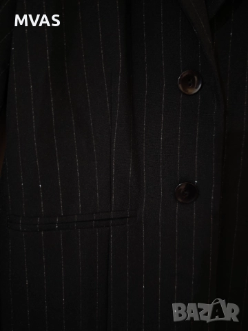 Ново дамско черно официално сако с блестящи нишки S M, снимка 3 - Сака - 51610054