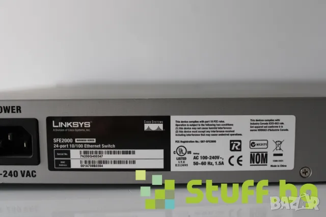 Суич Linksys SFE2000, снимка 3 - Суичове - 50314369