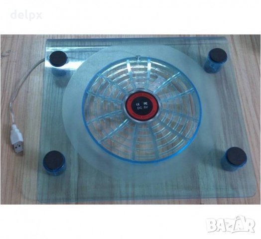 Охладител за лаптоп , 1бр. вентилатор, светещ, от 13,3" до 15,6", снимка 1