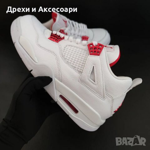 Nike Air Jordan retro 4 Metalic Red Нови оригинални обувки 42 Маратонки Кецове размер номер 42 Найк, снимка 2 - Кецове - 37921576