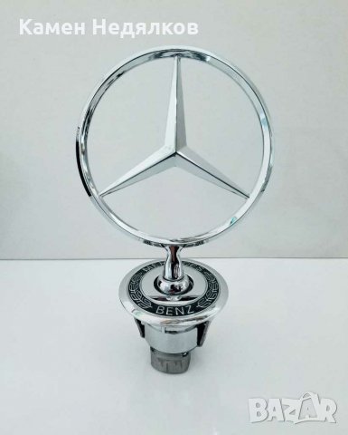 Емблема за Мерцедес за преден капак Мерник - Синя/Черна/Хромирана, снимка 2 - Аксесоари и консумативи - 31061084