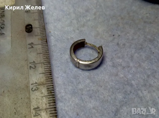СТАРА КЛАСИЧЕСКИ ВИНТИДЖ АРТ МОДЕЛ СРЕБЪРНА ОБЕЦА СРЕБРО 925 РЪЧНА ИЗРАБОТКА с ОРНАМЕНТИКА 47550, снимка 8 - Обеци - 49733011