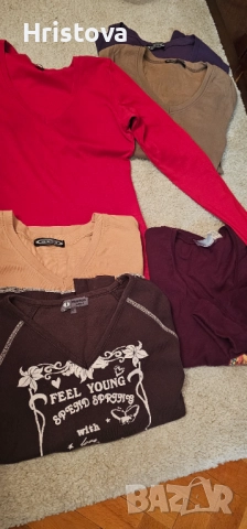 Дамски памучни блузи с дълъг ръкав,S размер., снимка 11 - Блузи с дълъг ръкав и пуловери - 52170750