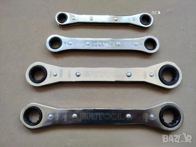 BRITOOL TOOLS 4 броя ключове тресчотки . stanley 2 подвижни ключове-тресчотки 8-14мм и 17-24мм, снимка 2 - Ключове - 52929431