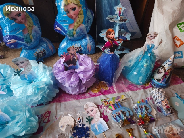 Украса за рожден ден : Елза и Ана, Ариел, Барби, Маша и Мечока, Мечо Пух, снимка 15 - Други - 53881005