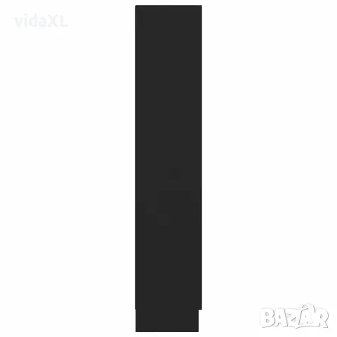 vidaXL Шкаф витрина, черен, 82,5x30,5x150 см, инженерно дърво, снимка 6 - Секции и витрини - 56147848