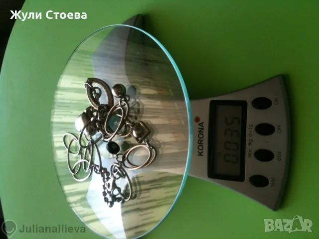 Сребърно колие  с топче оникс, снимка 3 - Колиета, медальони, синджири - 56511012