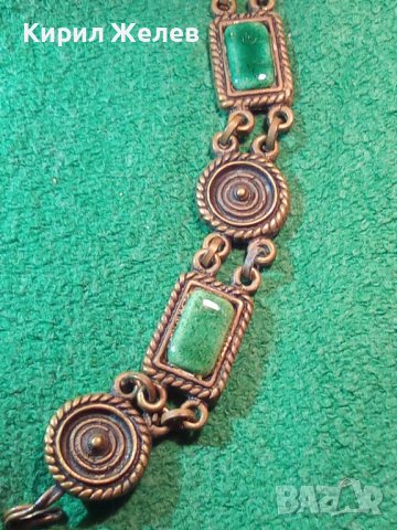 СТАРИННА ВЪЗРОЖДЕНСКА БРОНЗОВА КЕРАМИЧНА ГРИВНА 56381, снимка 4 - Антикварни и старинни предмети - 32266500