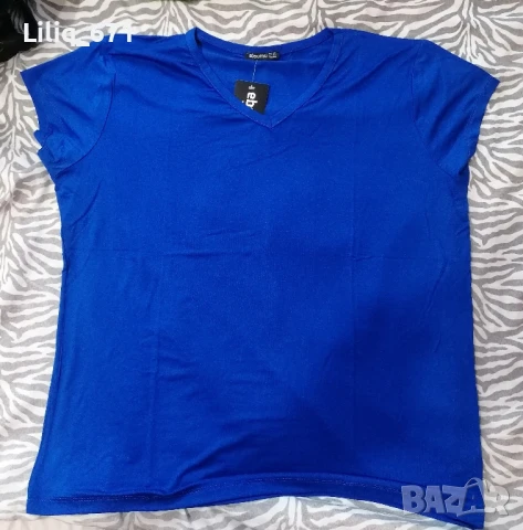турско син цвят тениска , снимка 2 - Тениски - 50910873