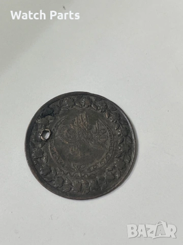 две османски сребърни монети 1 куруш и 5 куруш 1223 година , снимка 6 - Нумизматика и бонистика - 53286706